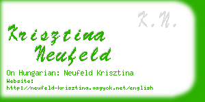 krisztina neufeld business card